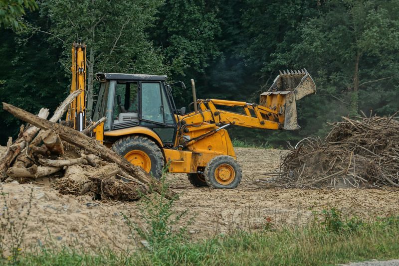 Backhoe Land Clearing