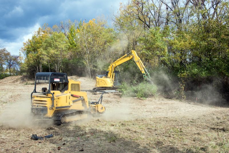 Backhoe Land Clearing